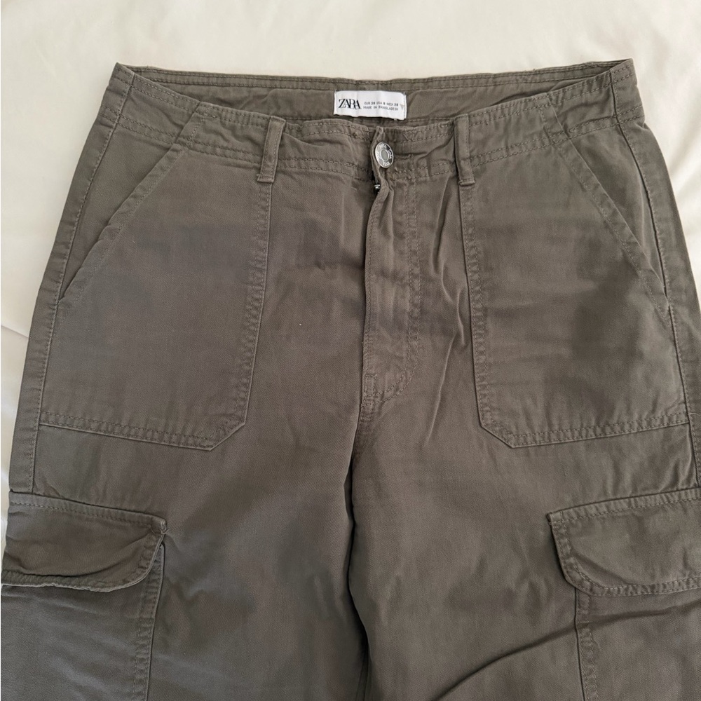 ZARA Cargo Pants - Olive Green